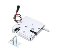PATIKIL Verrou à ressort électronique pour armoire solénoïde DC 12 V 2 A, (65 x 70 x 13,5 mm, argent) (1 pièce), serrure de contrôle électrique pour tiroirs de stockage/distributeurs automatiques