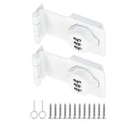 PATIKIL Verrou de Loquet de Mot de Passe de Cabinet de 3,5 Pouces, 2 Pièces 3 Chiffres 90 Degrés Verrou de Combinaison de Sécurité de Porte de Grange pour Tiroirs Armoires, Blanc