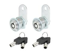 PATIKIL Verrou de Meuble avec Clé, 2 Pcs 4/5" (20mm) Cylindre de Verrou de Came à Clé Identique en Alliage de Zinc Chromé Serrures de Tiroir à Came Tubulaire Clé Amovible