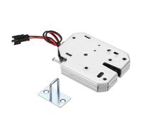 PATIKIL Verrou électronique à ressort pour armoire solénoïde CC 12 V 2 A, (73 x 58 x 13 mm, argent), serrure de contrôle électrique pour tiroirs de stockage/distributeurs automatiques/boîtes aux