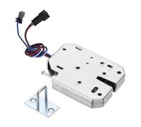 PATIKIL Verrou électronique à ressort pour armoire solénoïde CC 12 V 2 A, (73 x 58 x 13 mm, argent), serrure de contrôle électrique pour tiroirs de stockage/distributeurs automatiques/boîtes aux