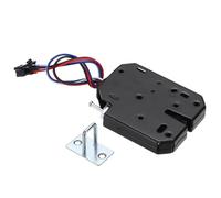 PATIKIL Verrou électronique à ressort pour armoire solénoïde CC 12 V 2 A, (73 x 58 x 13 mm, noir) (1 pièce), serrure de contrôle électrique pour tiroirs de stockage/distributeurs automatiques/boîtes