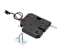 PATIKIL Verrou électronique à ressort pour armoire solénoïde CC 12 V 2 A, (73 x 66 x 13 mm, noir) (1 pièce), serrure de contrôle électrique pour tiroirs de stockage/distributeurs automatiques/boîtes