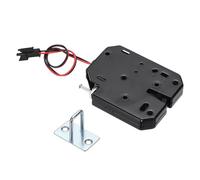 PATIKIL Verrou électronique à ressort pour armoire solénoïde CC 12 V 2 A, (78 x 53 x 13 mm, noir) (1 pièce), serrure de contrôle électrique pour tiroirs de stockage/distributeurs automatiques/boîtes