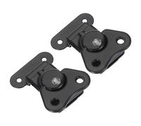 PATIKIL Verrou papillon à ressort petit à chargement automatique 2"x1.5", 2 paquets Verrou papillon en acier et loquet de serrage à bascule en métal pour la fermeture, coffres, noir