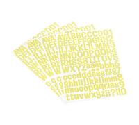 PATIKIL Vinyle Lettres Chiffres Autocollants Trousse 126Pcs 4 Feuilles Autocollant Décalcomanies pour Boîte Lettres Panneau Adresse (Jaune)
