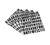PATIKIL Vinyle Lettres Chiffres Autocollants Trousse 81Pcs 10 Feuilles Autocollant Décalcomanies pour Boîte Lettres Enseigne Adresse (Noir)