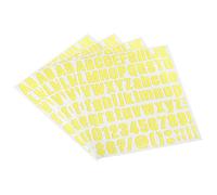 PATIKIL Vinyle Lettres Chiffres Autocollants Trousse 81Pcs 4 Feuilles Autocollant Décalcomanies pour Boîte Lettres Panneau Adresse (Jaune)