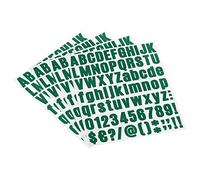 PATIKIL Vinyle Lettres Chiffres Autocollants Trousse 81Pcs 4 Feuilles Autocollant Décalcomanies pour Boîte Lettres Enseigne Adresse (Vert)
