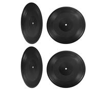 PATIKIL Vinyle Records, 12 Pouce 2 Paquet CD Faux Vinyle Records pour Paroi Esthétique Décoration, Décoratif Records pour Rouleau Musique Chambre Rock Fête Bricolage Décoration, Noir