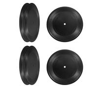 PATIKIL Vinyle Records, 7 Pouce 6 Paquet CD Faux Vinyle Records pour Paroi Esthétique Décoration, Décoratif Records pour Rouleau Musique Chambre Rock Fête Bricolage Décoration, Noir