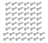 PATIKIL Vis À Tête Bombée À Empreinte Hexagonale, 50 PCS #10-32 UNF x 1/2 Pouce 304 Acier Inoxydable Entraînement Hexagonal Filetage Complet Boulon Machine Pour Meuble, Argent