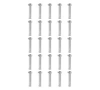 PATIKIL Vis A Tête Hexagonale M2x3mm Chicago 3x20mm, 20Pcs Acier Inoxydable Métrique À Entraînement Hexagonal Vis À Tête Cylindrique Pour Réparation De Albums Ceintures En Cuir, Argent