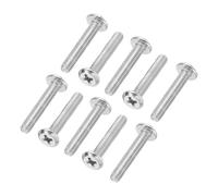 PATIKIL Vis À Tête Ronde Phillips, 60 Pièces M4-0.7 x 25mm Acier Inoxydable 304 18-8 Filetage Complet, Vis À Machine De Meuble Boulons De Connexion