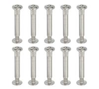 PATIKIL Vis À Tôle De Reliure, 10 Ensembles De Vis À Tôle Adaptées Pour Des Trous De 3/16"(5mm) De Diamètre Femelle M5 x 27mm Boulons De Reliure En Acier Au Carbone Et Écrou Pour Cuir