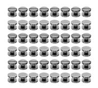 PATIKIL Vis Chicago M4x4mm, 50 Ensembles de Vis à Tête Fendue en Laiton pour Reliure de Ceinture en Cuir, Albums Photo, Noir
