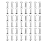 PATIKIL Vis Chicago M5x18mm, 50 Ensembles de Vis Chicago, Vis à Tête Phillips, Boulons de Fixation, Rivets en Cuir, Fixations en Laiton, Connecteurs en Acier, Couleur Argentée