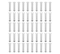 PATIKIL Vis Chicago M5x25mm, 50 Ensembles de Vis Chicago, Vis à Tête Phillips, Boulons de Fixation, Rivets en Cuir, Fixations en Laiton, Connecteurs en Acier, Couleur Argentée