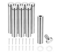 PATIKIL Vis De Fixation 19x100mm, 8 Pack Acier Inoxydable Support Mural Pour Montage Signalétique, Clou Publicitaire Pour Cadre Acrylique, Argenté