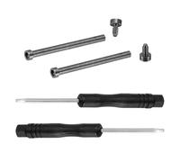 PATIKIL Vis De Monture Intelligente pour Montre, 2Pcs Tiges De Remplacement en Métal Intelligent avec Tournevis Outil De Réparation Adaptateur De Bracelet pour Fenix 5, Noir