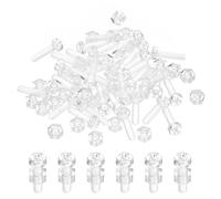 PATIKIL Vis et Écrous M3x12mm Écrous Hexagonaux en Acrylique Transparent, 30 Ensembles Plastique PC Boulons à Tête Ronde Phillips pour Accessoires de Machine, Transparent