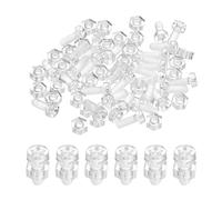 PATIKIL Vis et Écrous M4x10mm Écrous Hexagonaux en Acrylique Transparent, 50 Ensembles Plastique PC Boulons à Tête Ronde Phillips pour Accessoires de Machine, Transparent