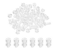 PATIKIL Vis et Écrous M6x15mm Écrous Hexagonaux en Acrylique Transparent, 50 Ensembles Plastique PC Boulons à Tête Ronde Phillips pour Accessoires de Machine, Transparent