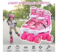 Patillas de iluminación Roller Kids Tamaños Ajustables 28-41 Con rodamientos silenciosos, patines en línea transpirables Para niñas Para niños Para principiantes Para niños al (Metro)