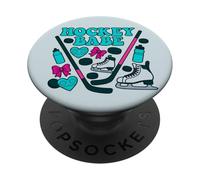 Patin à glace et bâton de hockey Babe PopSockets PopGrip Adhésif
