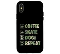 Patin à roulettes Motif Chiens Coque pour iPhone X/XS
