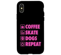 Patin à roulettes Motif Chiens Coque pour iPhone X/XS