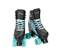 Patins a roulettes Serena du 35 au 38 Adulte Enfant Noir/Menthe Mixte Taille Ajustable Femme Fille Roller Quad