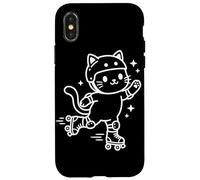 Patin à roulettes Skate Park Kawaii Cat Coque pour iPhone X/XS