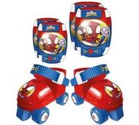 Stamp – Set de patins à roulettes Spidey – Taille 23-27 – Bleu/Rouge – Avec genouillères