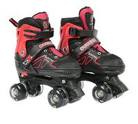 Patin à roulettes Taille réglable Patins à roulettes 4 Roues Patins à Roues alignées Extérieurs et Intérieurs Taille Rollers Quad réglable pour Garcon Enfant