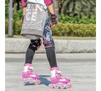 Patin à roulettes Taille réglable Patins à roulettes 4 Roues Patins à Roues alignées Extérieurs et Intérieurs Taille Rollers Quad réglable pour Garcon Enfant
