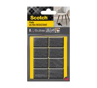 Patin adhésif bi-matière en feutre rond Gris / Blanc 35 x 24mm