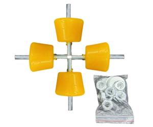 Patin Anti-Vibration pour Climatiseur 4 Pièces Support Amortisseur d'Unité | Patins Antidérapants pour Pieds de Climatiseur pour Chambre, Bureau, Salon, Extérieur, Appartement