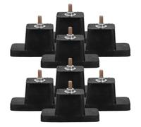 Patin Anti-vibrations Noir 8 Pièces en Caoutchouc pour Unités Hvac | Réduit le Basculement, Limite le Déplacement des Machines, Usage Intérieur Plus Silencieux, pour Supports Métalliques