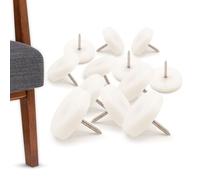 K.D.J. Brand Patin Chaise a clouer Rond Ø 15 mm, 5 mm d'épaisseur, Glisseur Dessous de Chaise Anti Bruit, Tampon Patins de chaises avec Clou, Patins pour chaises de Jardin - Made in Germany