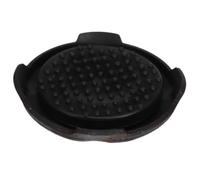 Patin de Cric Hydraulique Rond en Fer et Caoutchouc Noir | Surface Texturée Antidérapante, Protection du Dessous de Caisse, pour Suv, Remorques et Atelier
