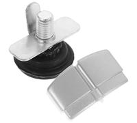 Patin de Fixation pour Écran de Bureau en Alliage D’aluminium Argenté | Installation sans Outil, Pièces à Clip et Capuchons Fixes, pour Bords de Bureau en Bois ou Stratifié