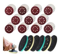 Patin de ponçage - Disques de coussin tampon à 8 trous de 12,7 centimètres - Coussins de raccordement de ponçage - Convient pour le polissage et le meulage avec ponceuse orbitale pour voiture à bois