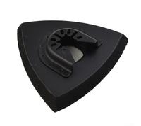 Patin de ponçage oscillant triangulaire de 82 mm à dégagement rapide pour outils multiples, accès aux coins, construction en polyuréthane noir