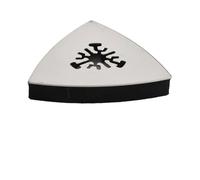 Patin de ponçage triangulaire 80 x 80 mm avec design perforé pour outil multifonction oscillant, disque de polissage en acier inoxydable pour travaux de détail dans les coins et les petites zones