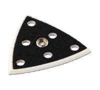 Patin de ponçage triangulaire 95 x 95 mm avec crochet à 6 trous et boucles pour ponceuse orbitale, accessoires de polissage, noir