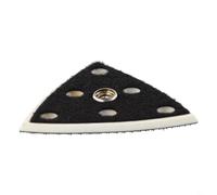 Patin de ponçage triangulaire 95 x 95 x 95 mm Fixation pour ponceuse Delta 6 trous Crochet Boucle Support Pad Accessoire pour outil électrique Noir