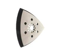 Patin de ponçage triangulaire de 93 mm, plaque de support en acier inoxydable haute résistance pour ponceuses et meuleuses électriques avec disque de ponçage en acier inoxydable à 6 trous