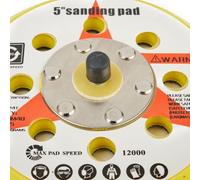 Patin de ponceuse à 8 trous 5 en 125 mm pour polisseuse à air et disques de ponçage, filetage UNF 5/16", 10 000 tr/min maximum, compatible avec Orb pneumatique