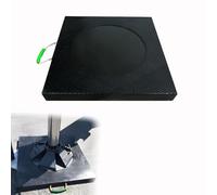 Patin de stabilisation pour Grue, Patins de vérin pour Camping-Car avec rainures circulaires et poignée, avec poignée pour concasseurs, remorques et grues(24x24x3.1/60x60x8cm)